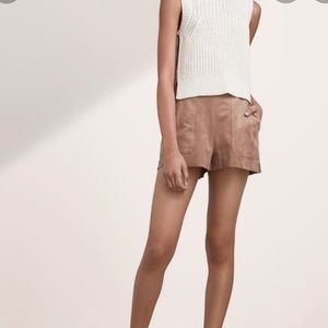 Suede Aritzia shorts